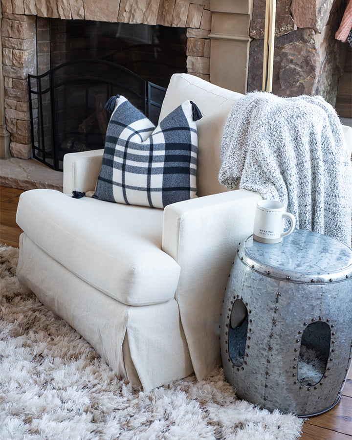 Plaid Throw Pillow Cover - FINAL SALE