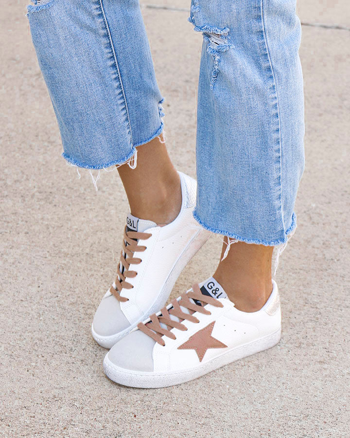 Star Sneaker in Neutral - Grace and Lace
