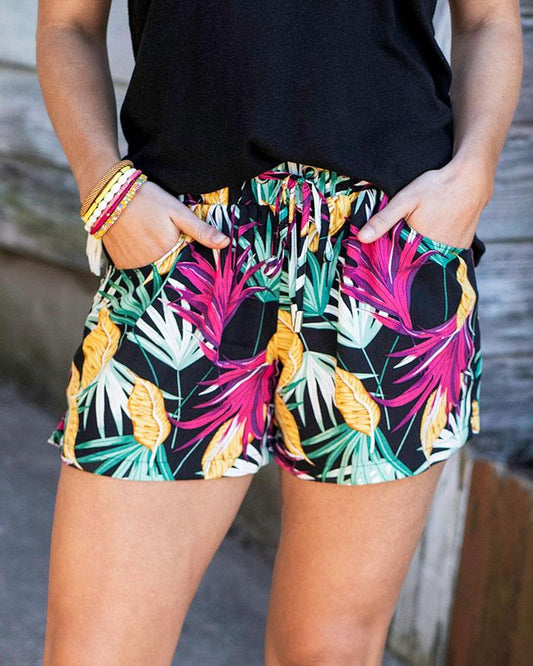 Summer Printed Shorts in Tropical