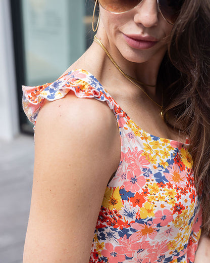 Sunshower Tank in Summer Floral - FINAL SALE