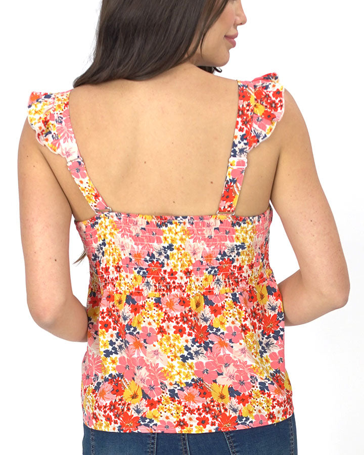 Sunshower Tank in Summer Floral - FINAL SALE