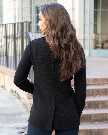 Textured Blazer in Black - FINAL SALE