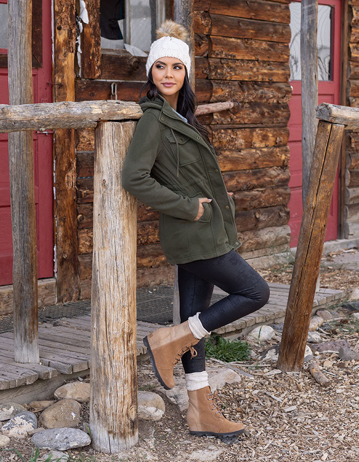 Utility Winter Jacket in Olive