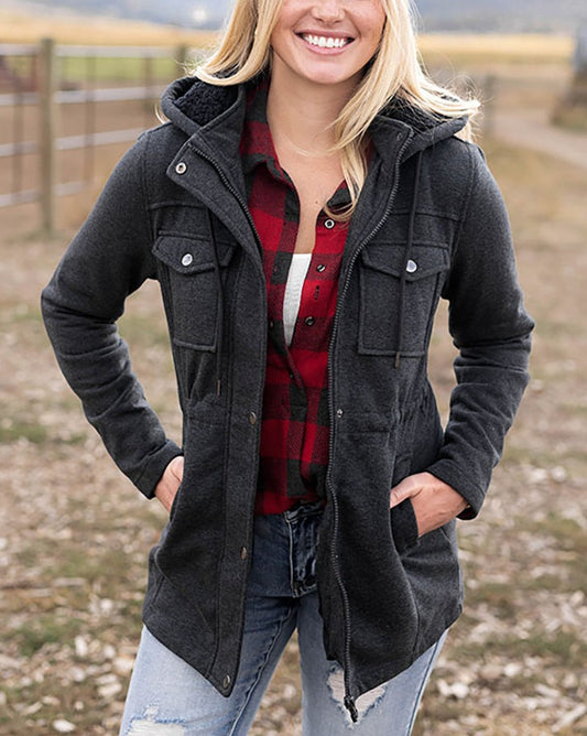 Utility Winter Jacket in Charcoal