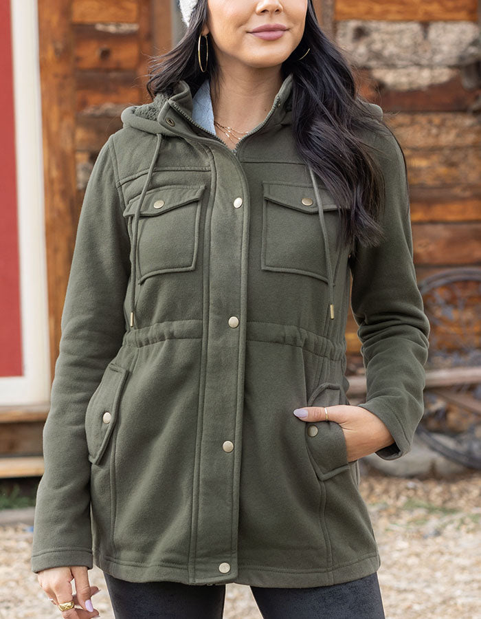 Utility Winter Jacket in Olive