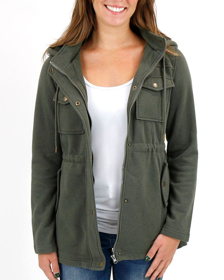 Forever 21 | Jackets & Coats | Green Zippered Womens Utility Jacket |  Poshmark