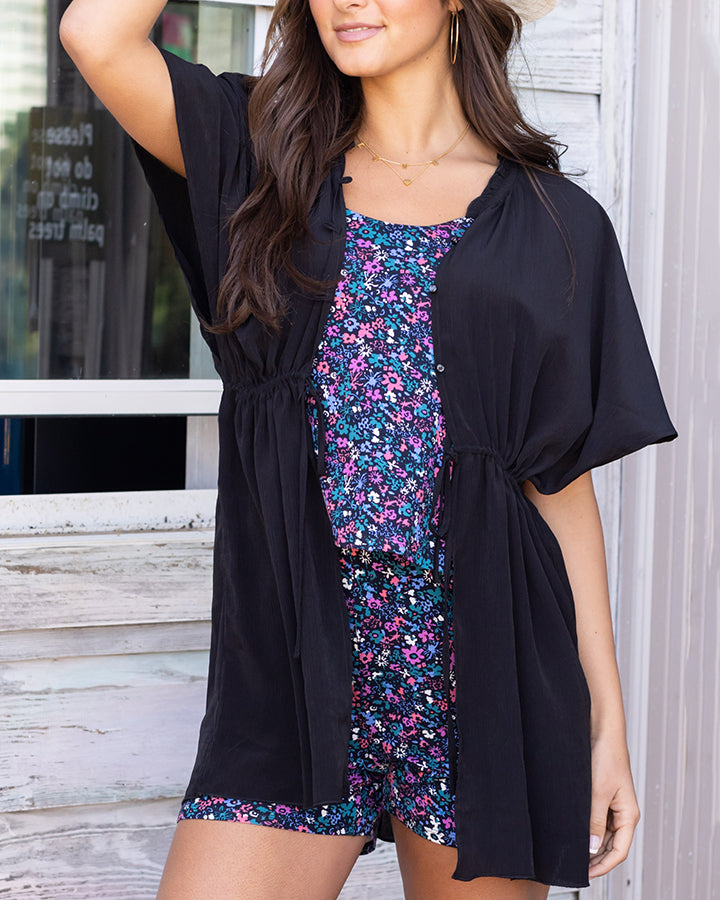 UVB Cover Up Kimono in Black - FINAL SALE