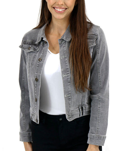 Vintage Denim Jacket in Washed Black