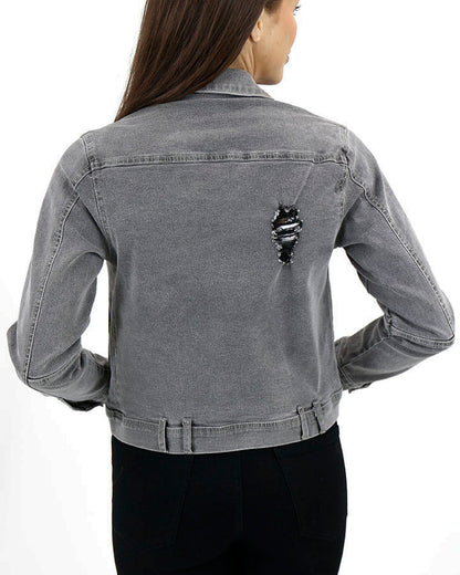 Vintage Denim Jacket in Washed Black