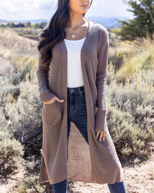 Waffle Duster in Taupe - FINAL SALE